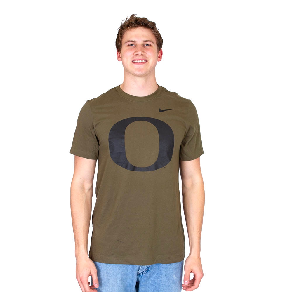 Classic Oregon O, Nike, Green, Crew Neck, Performance/Dri-FIT, Men, Heavy cotton, Military, 2024, T-Shirt, 812181